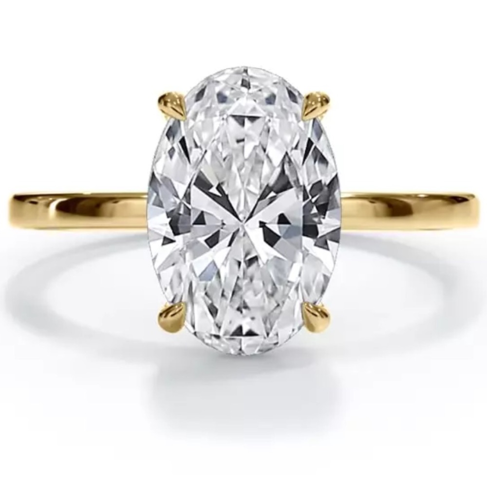 18k 3ct Oval Brilliant Cut Ring - Picture 3 of 12